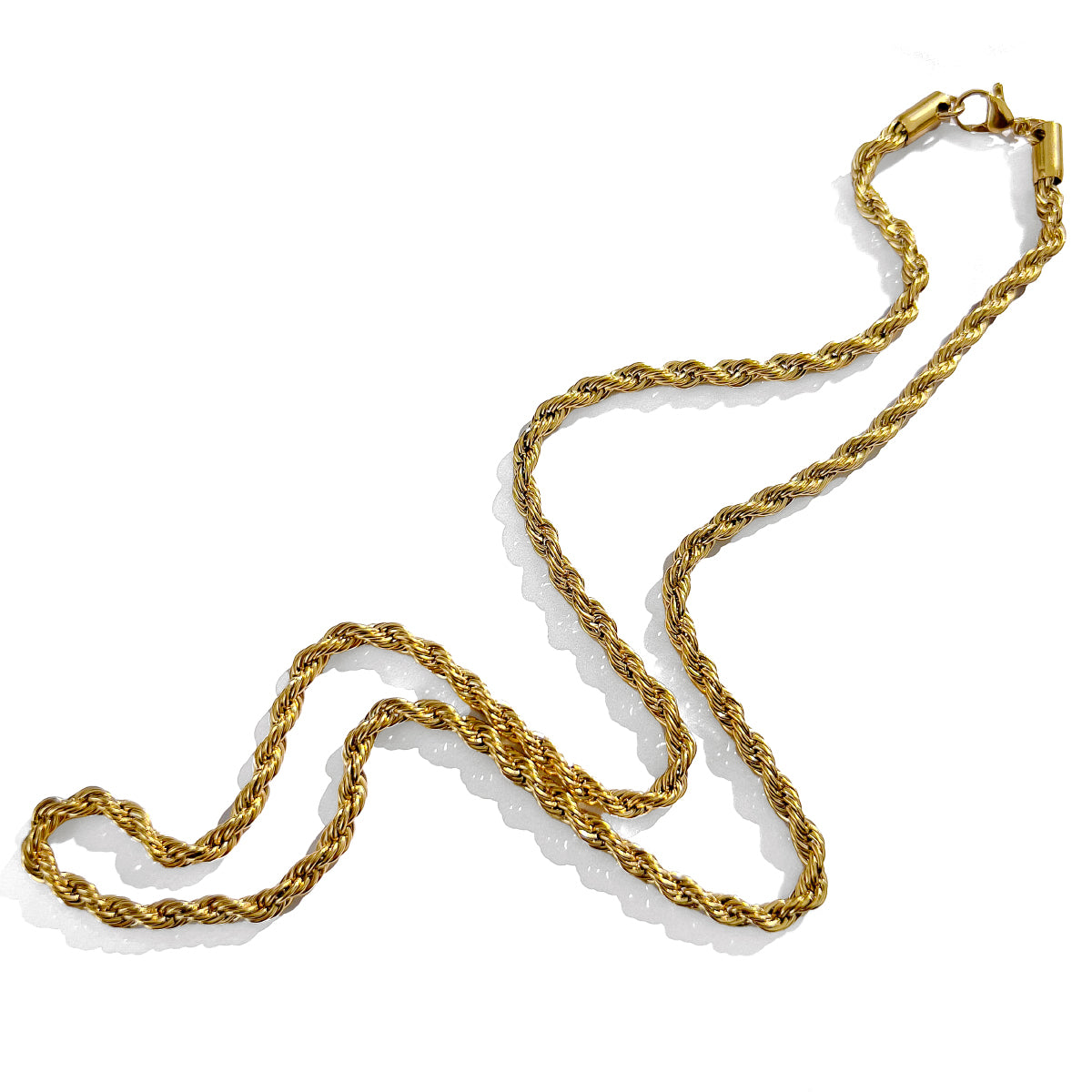 Olympian Strand Gold Rope Chain Necklace