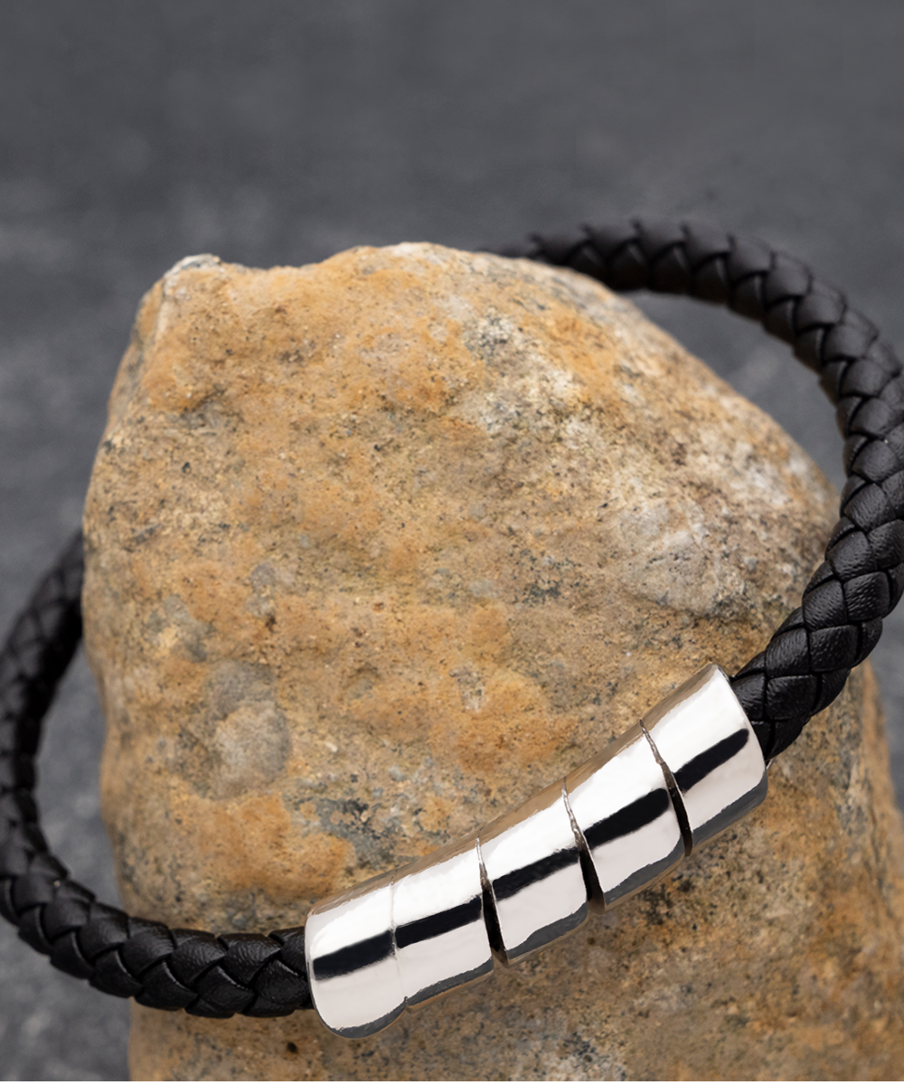 Daddy's First Father's Day - Men's Black Bracelet Gift Set