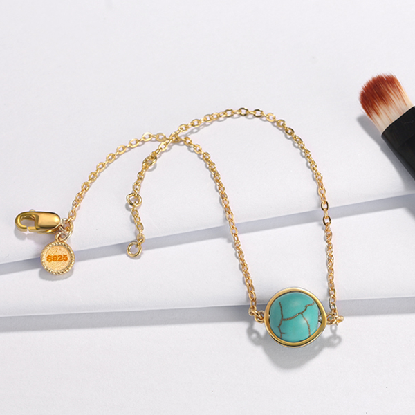 3 Sets of Golden Strand Turquoise Bracelet