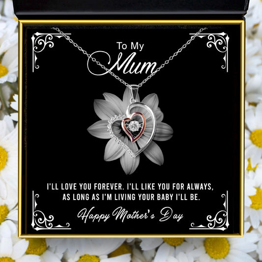 To My Mum, Happy Mother's Day - Luxe Heart Necklace Gift Set