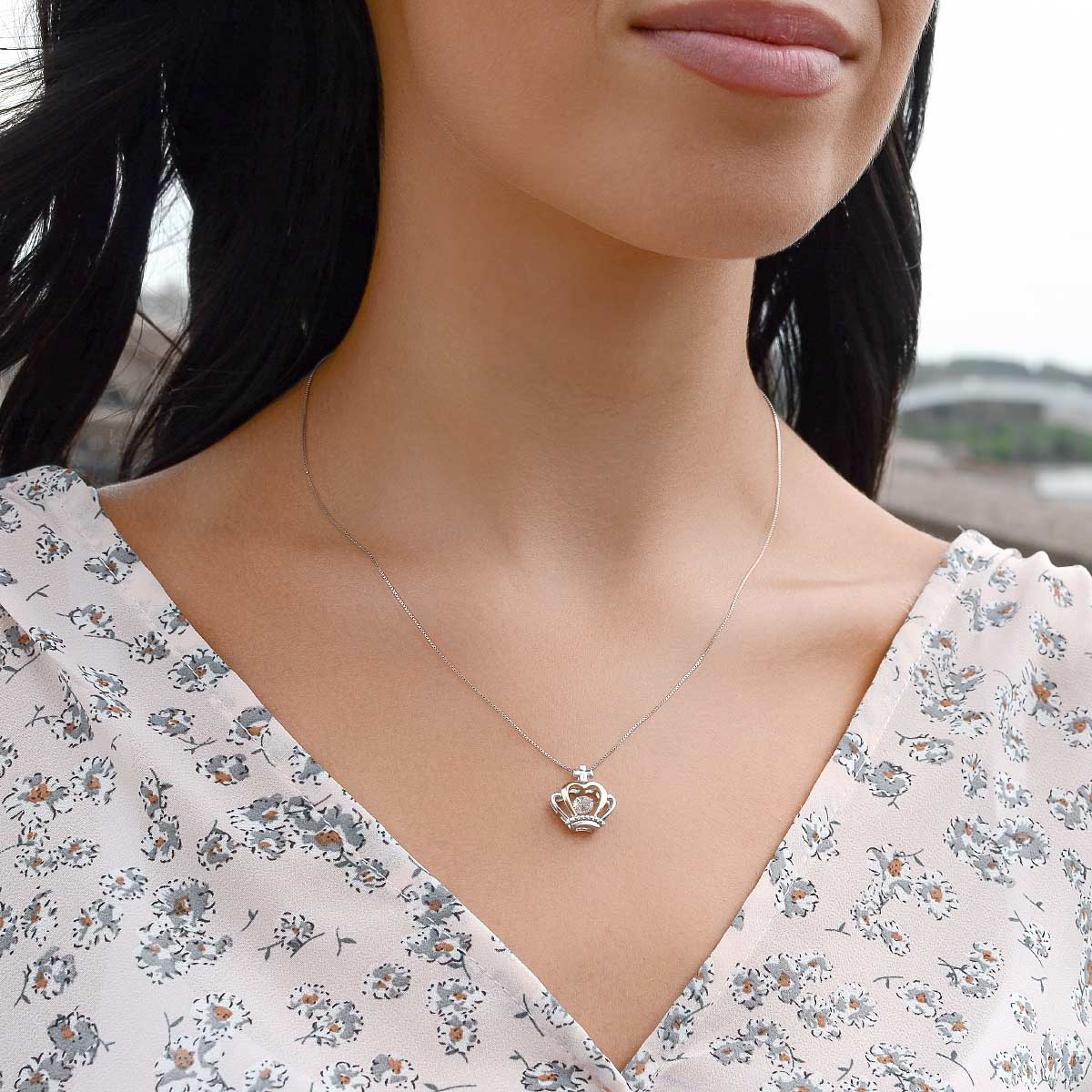 To My Precious Daughter - Luxe Crown Necklace Gift Set