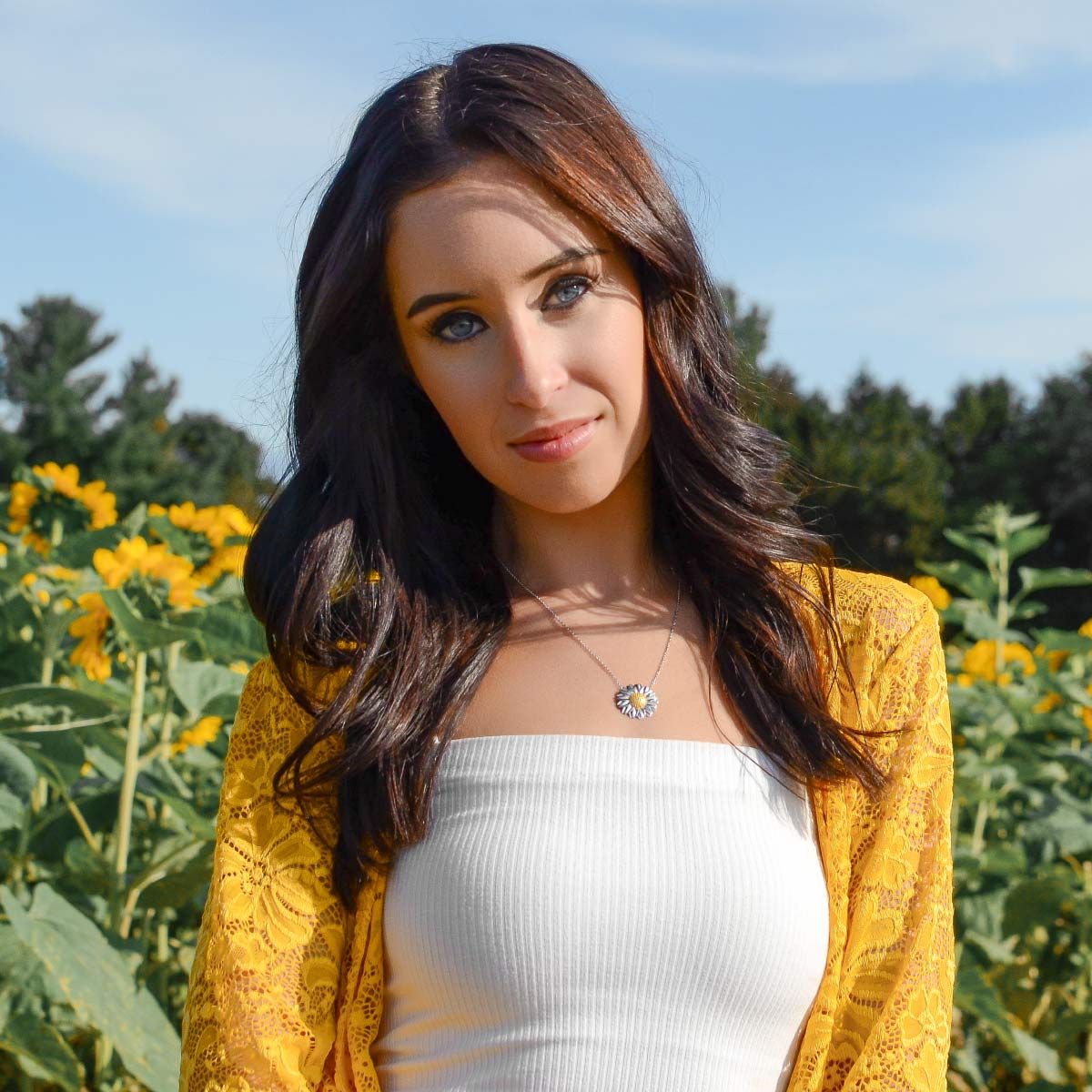 Brilliant Sunflower Necklace