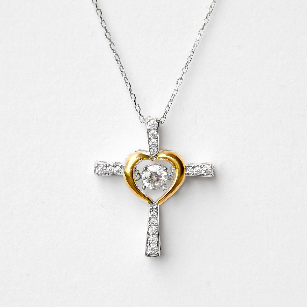 To My Daughter, You Are Amazing - Dancing Crystal Cross Necklace Gift Set