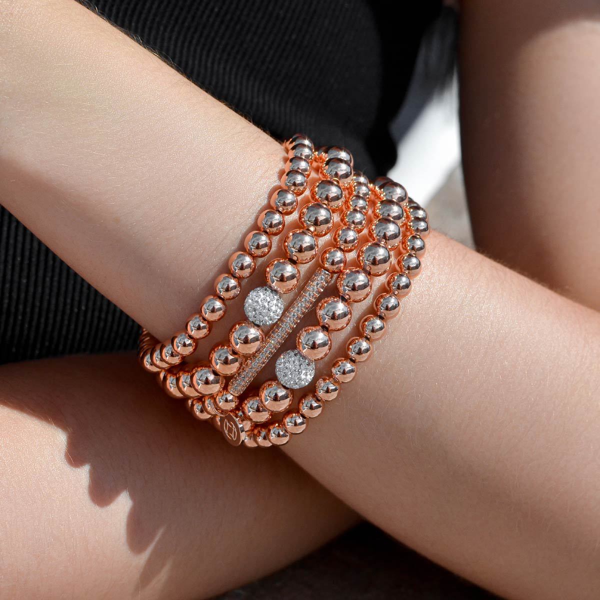 La Vie En Rose 5 Pc Bracelet Stack