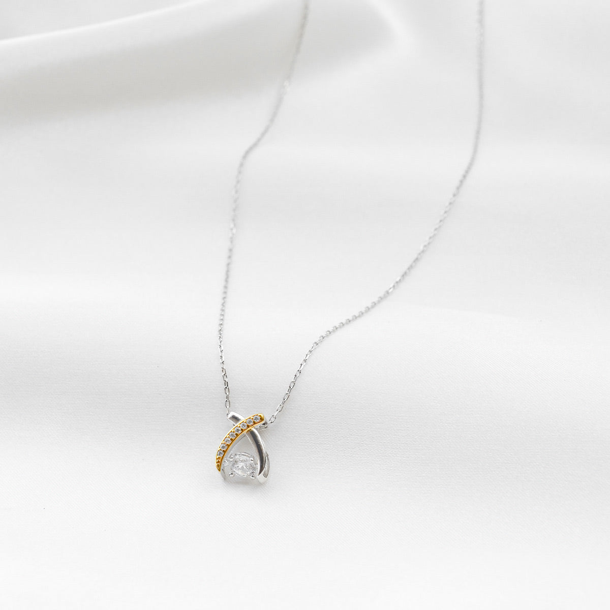 Make a Wish - Dancing Crystal Wishbone Necklace Gift Set