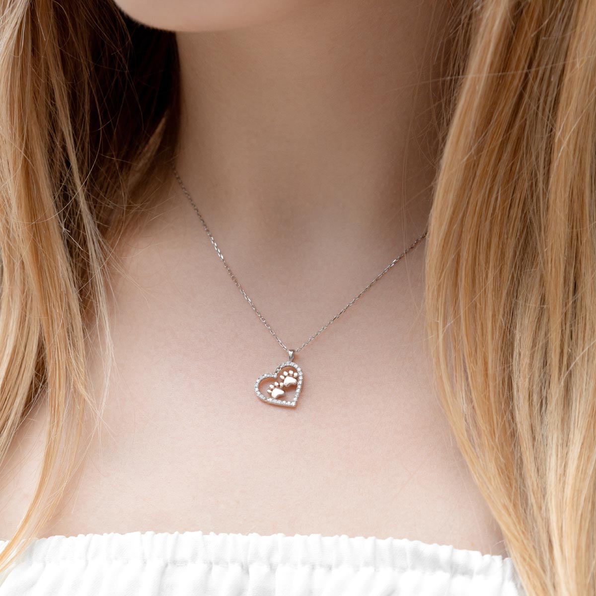 To My Cat Mommy - Pet Paw Necklace Gift Set