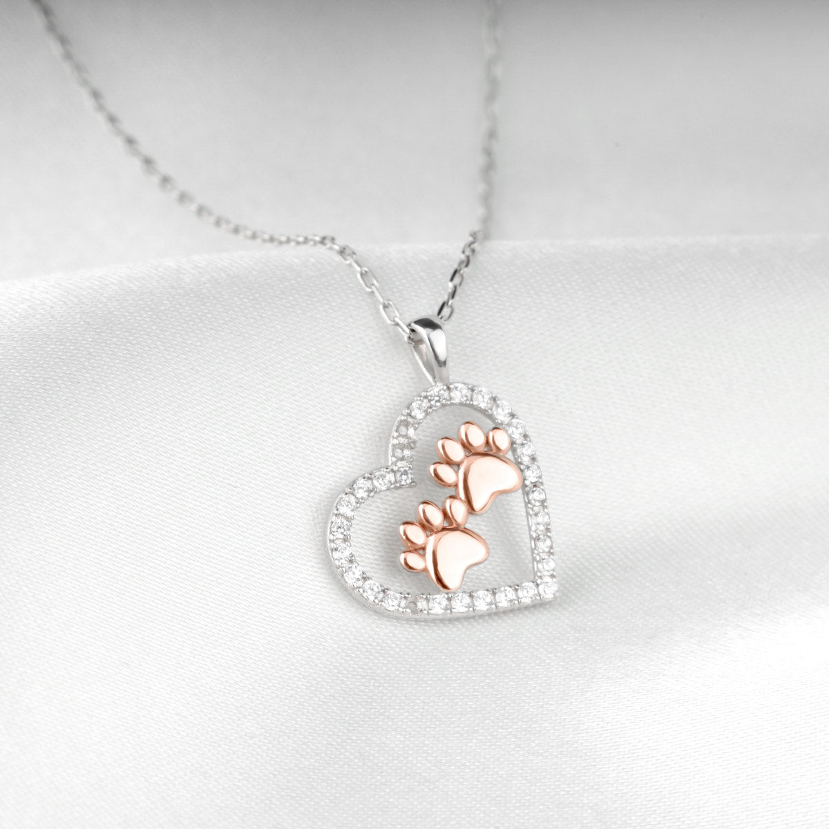To My Cat Mommy - Pet Paw Necklace Gift Set