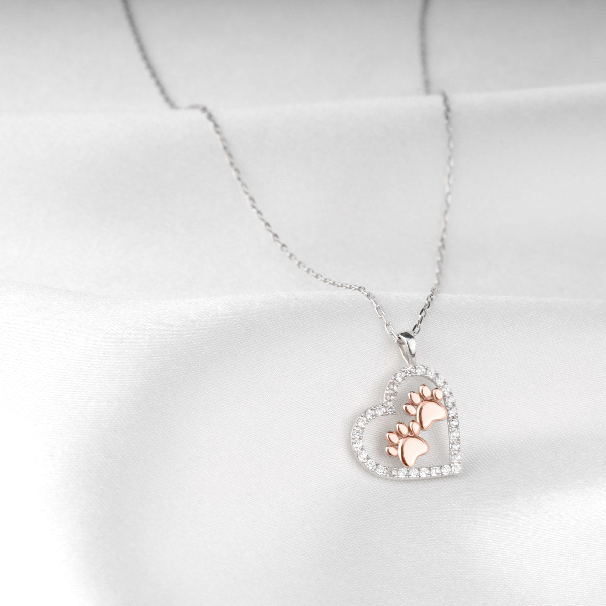 To My Cat Mommy - Pet Paw Necklace Gift Set