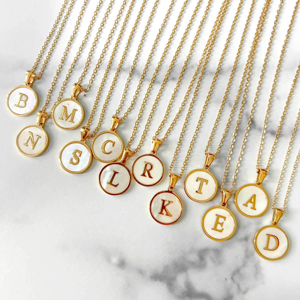 Golden Divinity Medallion Initial Pendant Necklace