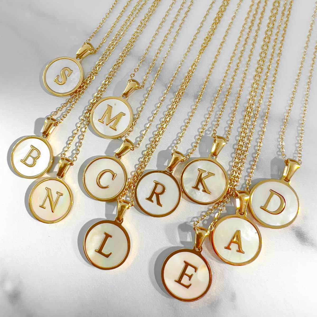 Golden Divinity Medallion Initial Pendant Necklace