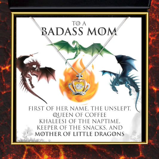Mother Of Little Dragons - Luxe Crown Necklace Gift Set