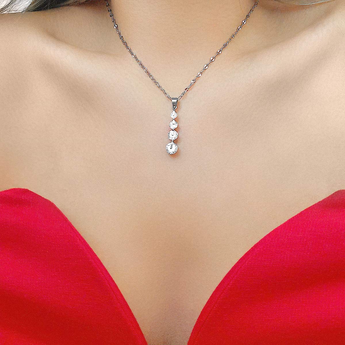 Happy 40th Birthday - Classic Sparkle Crystal Necklace Gift Set