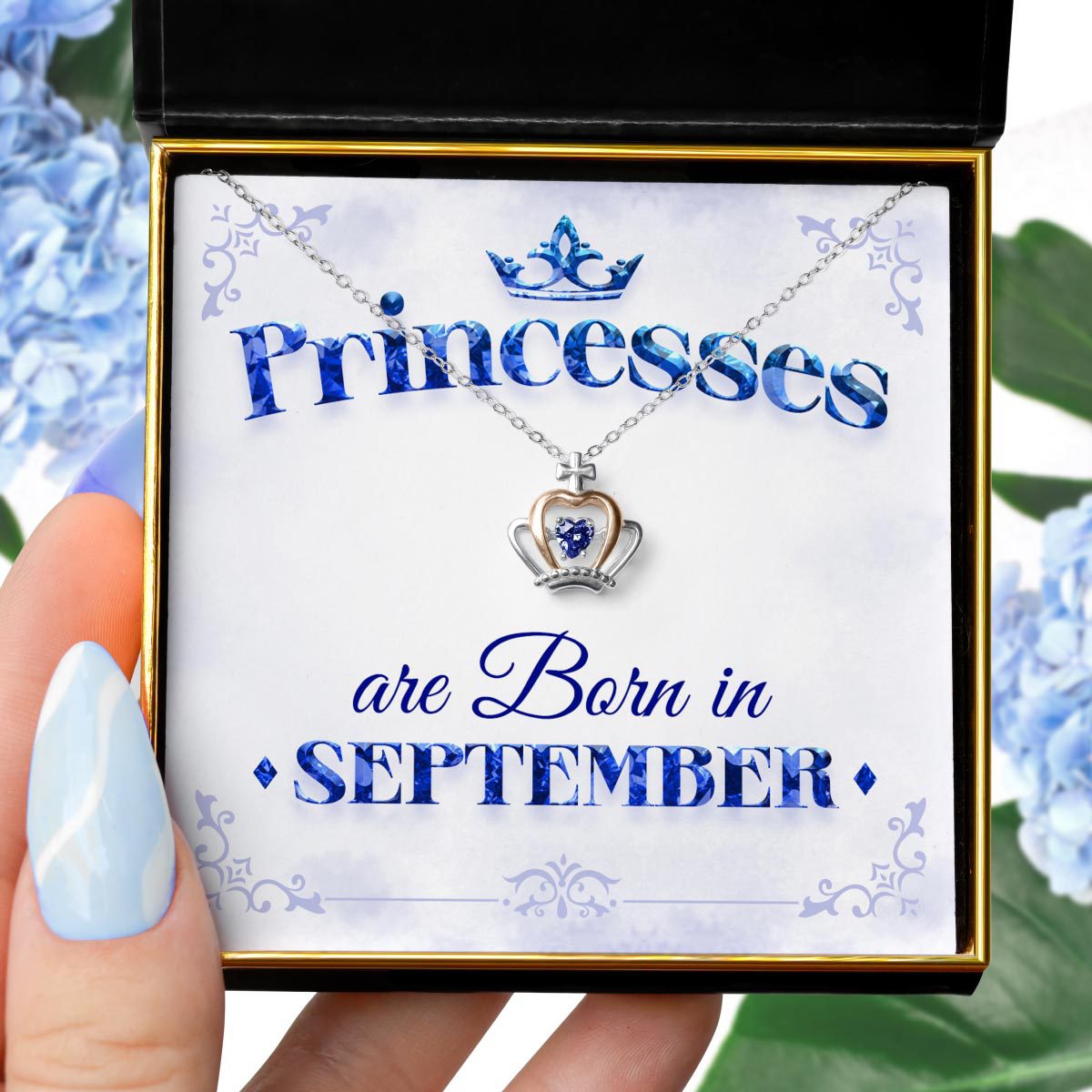 Princesses Are Born - Luxe Crown Necklace Gift Set