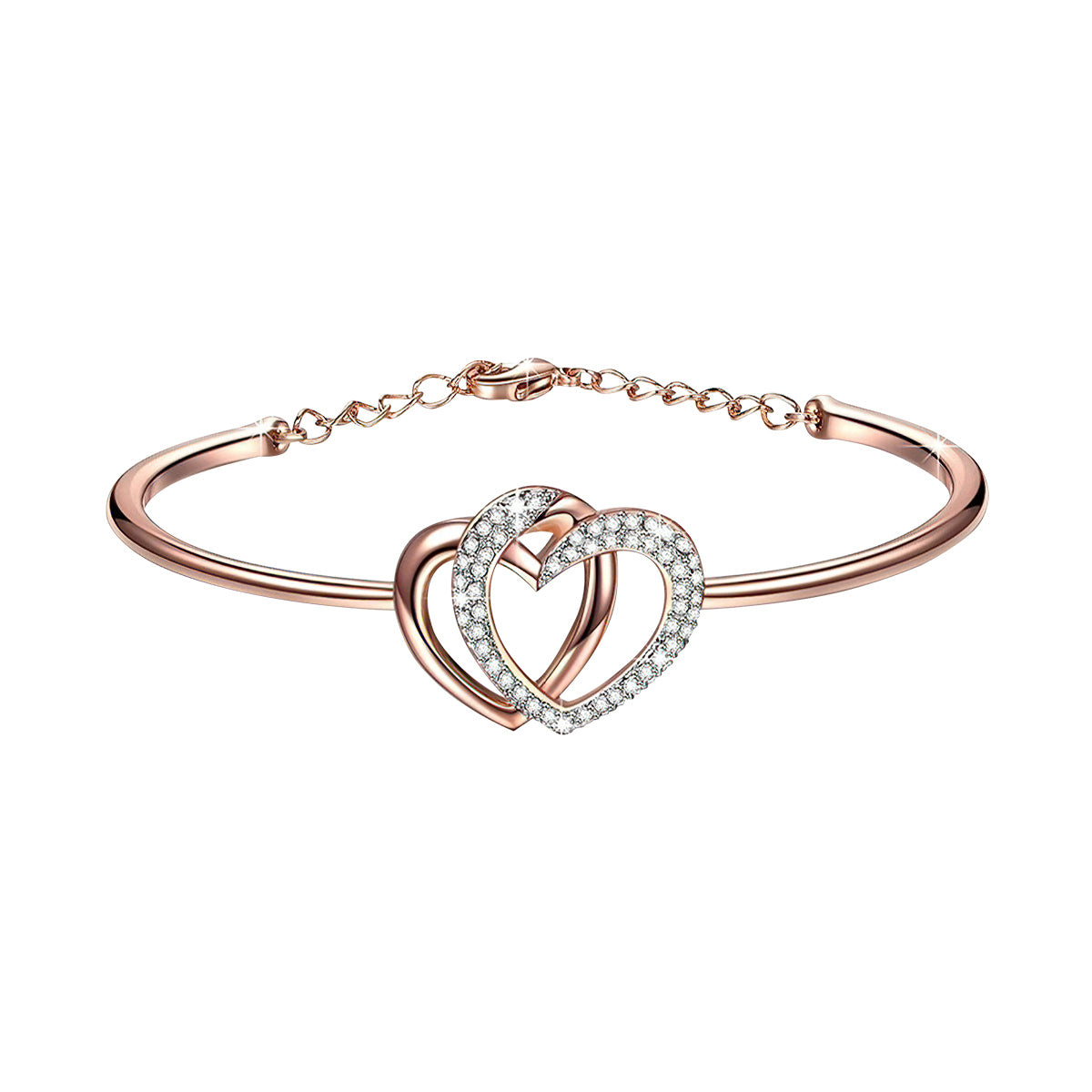 Twin Hearts Adjustable Bracelet