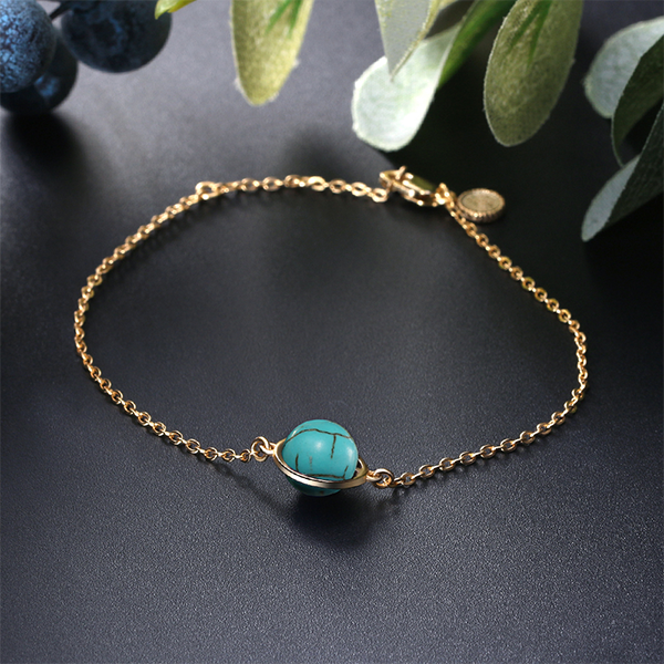 3 Sets of Golden Strand Turquoise Bracelet