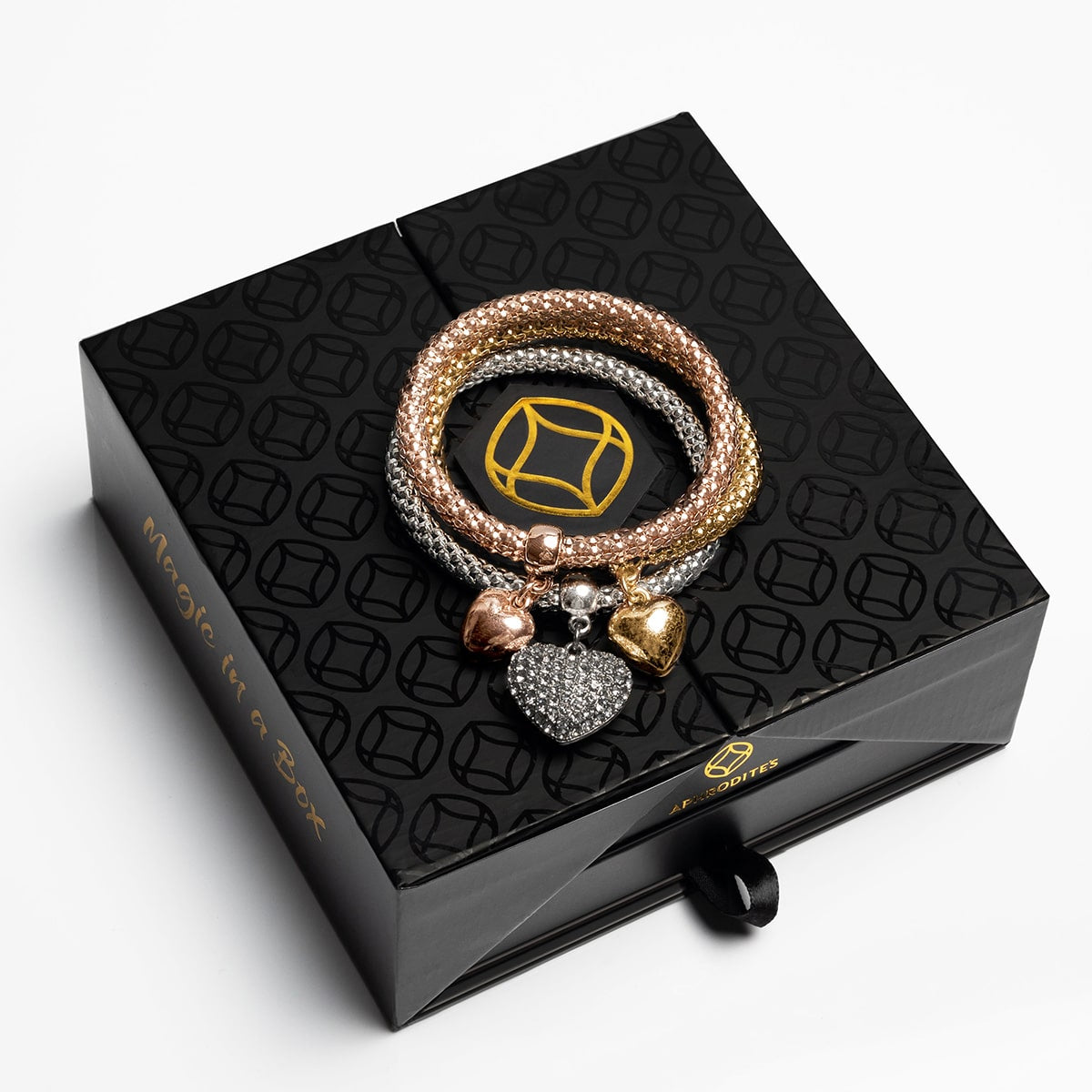 Magic In A Box - Solid Hearts Charm Bracelets