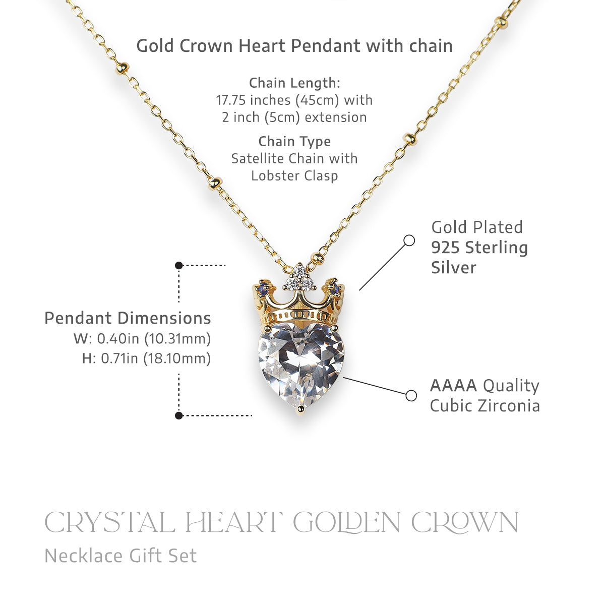 To My Badass Wife (Gold Card) - Crystal Heart Golden Crown Necklace Gift Set