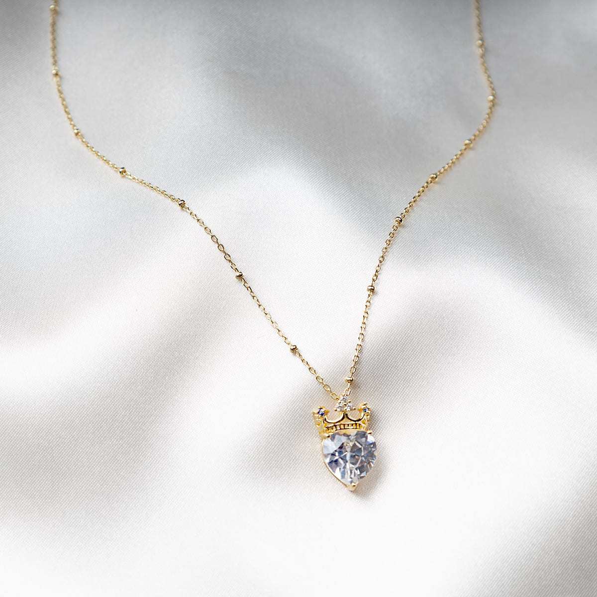 To My Badass Wife (Gold Card) - Crystal Heart Golden Crown Necklace Gift Set