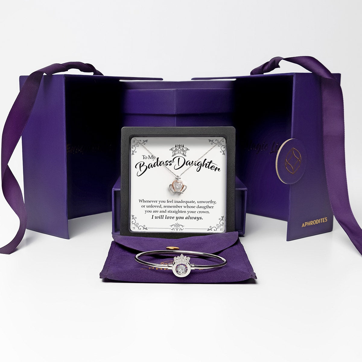Enchantment Gift Box - To My Badass Daughter - Luxe Crown Jewelry Set
