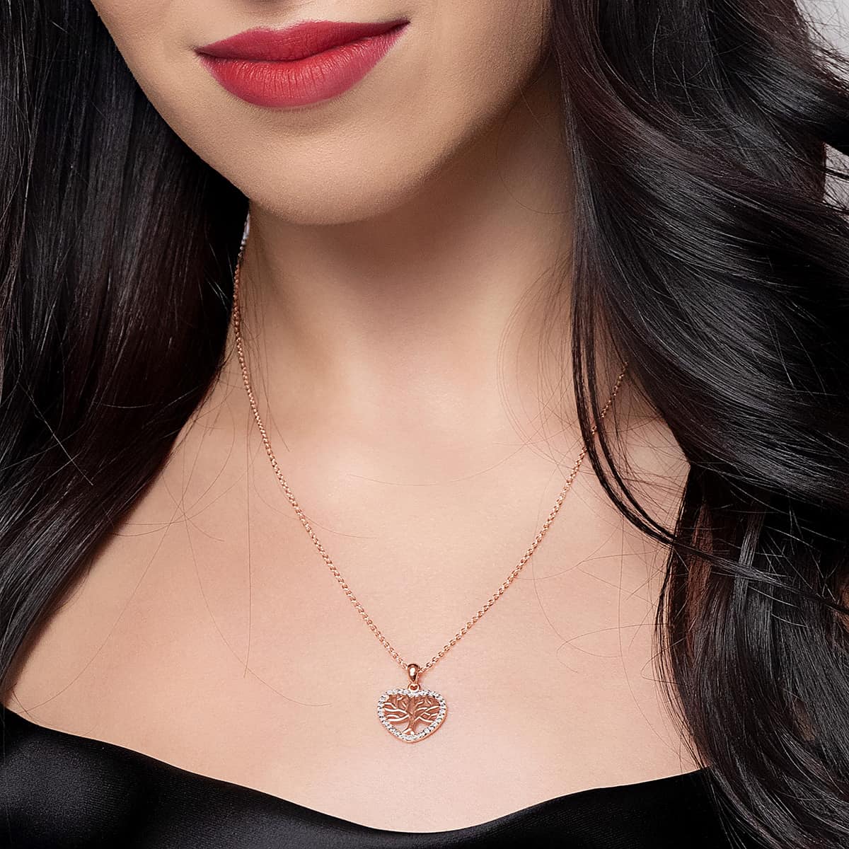To My Niece - Strong Roots - Tree of Life Mini Heart Pendant Necklace Gift Set