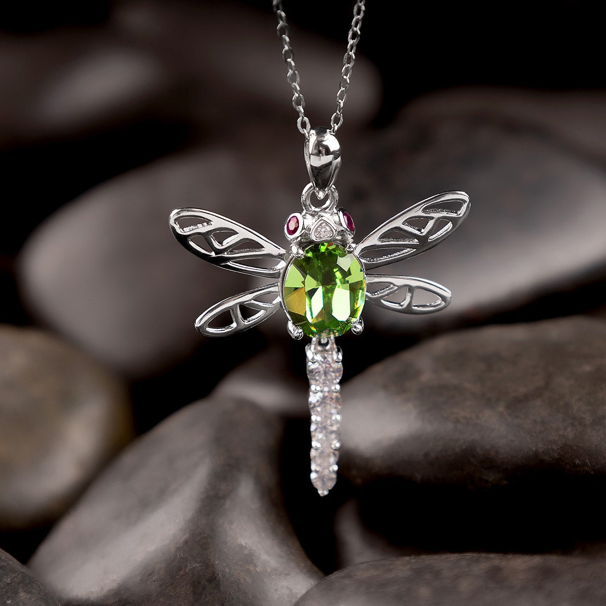 Swarovski Crystal Spirit Animal Dragonfly Necklace Gift Set