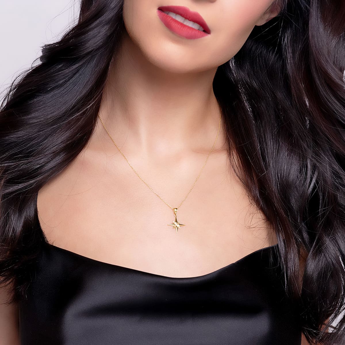 Twinkle, Twinkle - Solid Gold North Star Necklace Gift Set