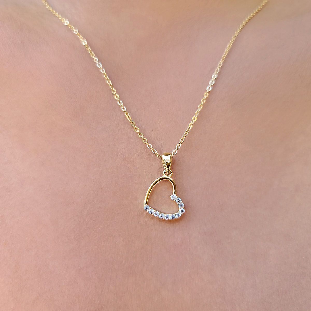 To My Wife, From Your Grinch - Better Half Gold Heart Necklace Gift Set