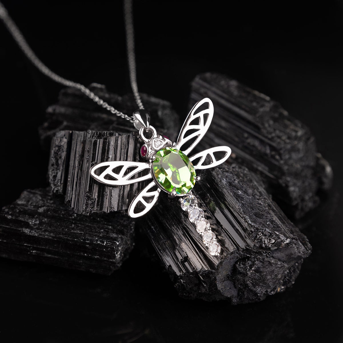 Swarovski Crystal Spirit Animal Dragonfly Necklace Gift Set