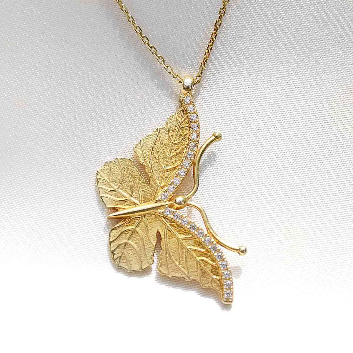 Something Beautiful (Gold Card) - Golden Butterfly Necklace Deluxe Gift Set