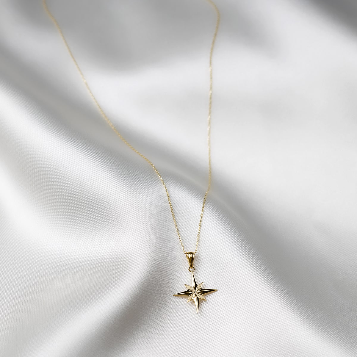 Twinkle, Twinkle - Solid Gold North Star Necklace Gift Set