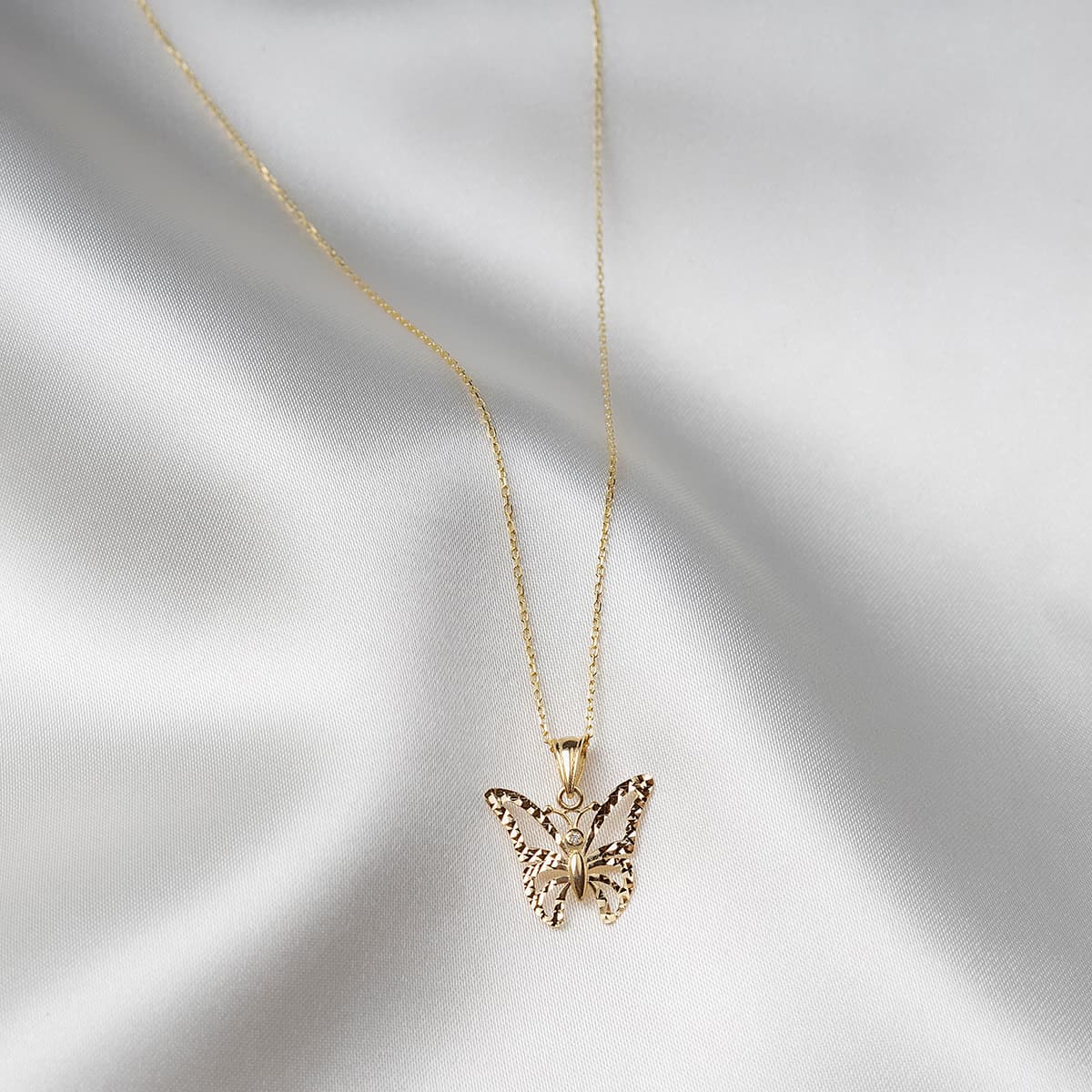 Become Something Beautiful - Solid Gold Butterfly Necklace Gift Set