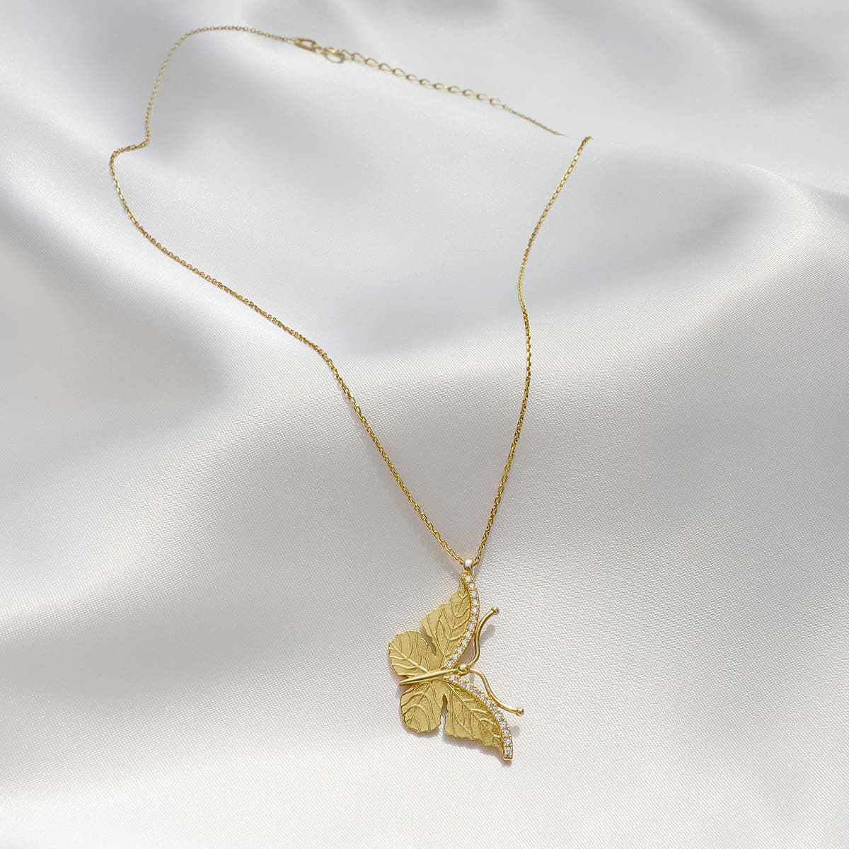 Something Beautiful (Gold Card) - Golden Butterfly Necklace Deluxe Gift Set