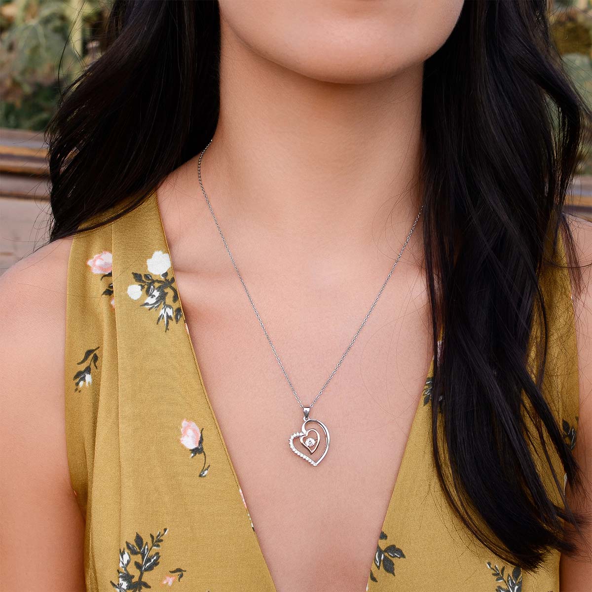 Bestie, Straighten Your Crown - Luxe Heart Necklace Gift Bundle