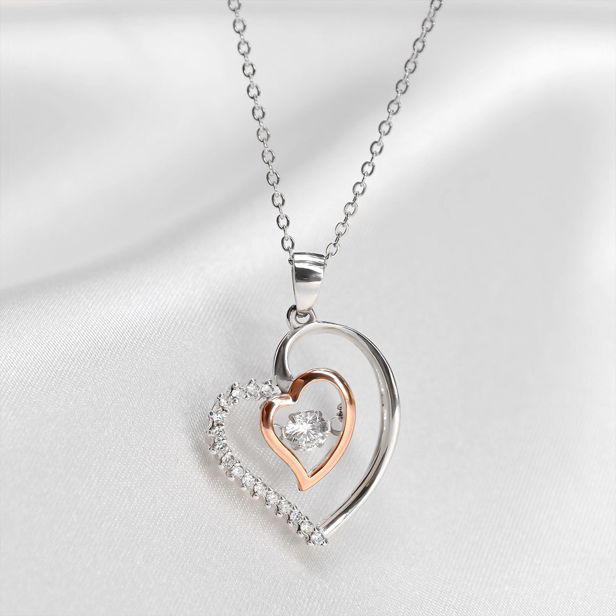 Work Bestie Noun - Luxe Heart Necklace Gift Set