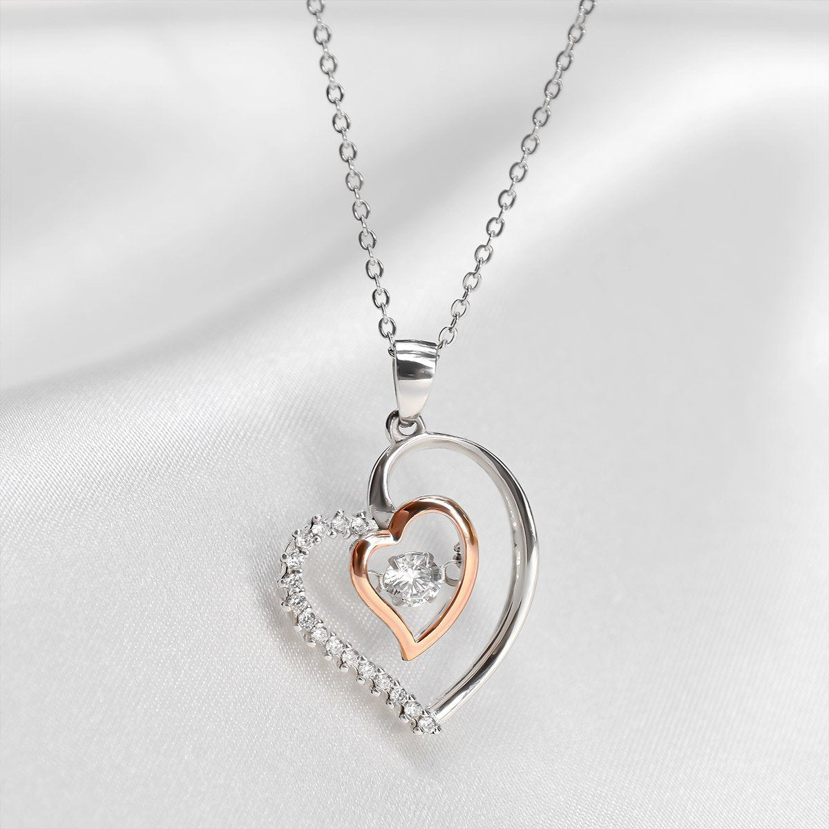 3 Sets Of Bestie, Straighten Your Crown - Luxe Heart Necklace