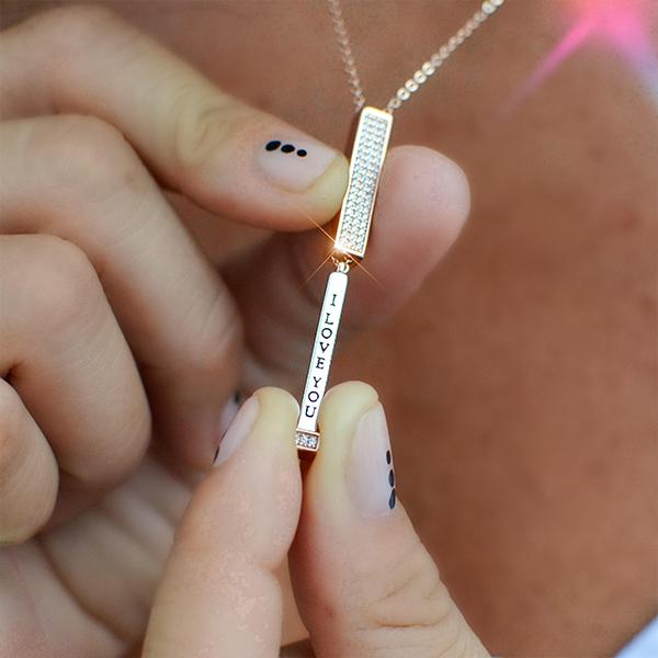 To My Mother I Love You Secret Sentiments Necklace Pendant