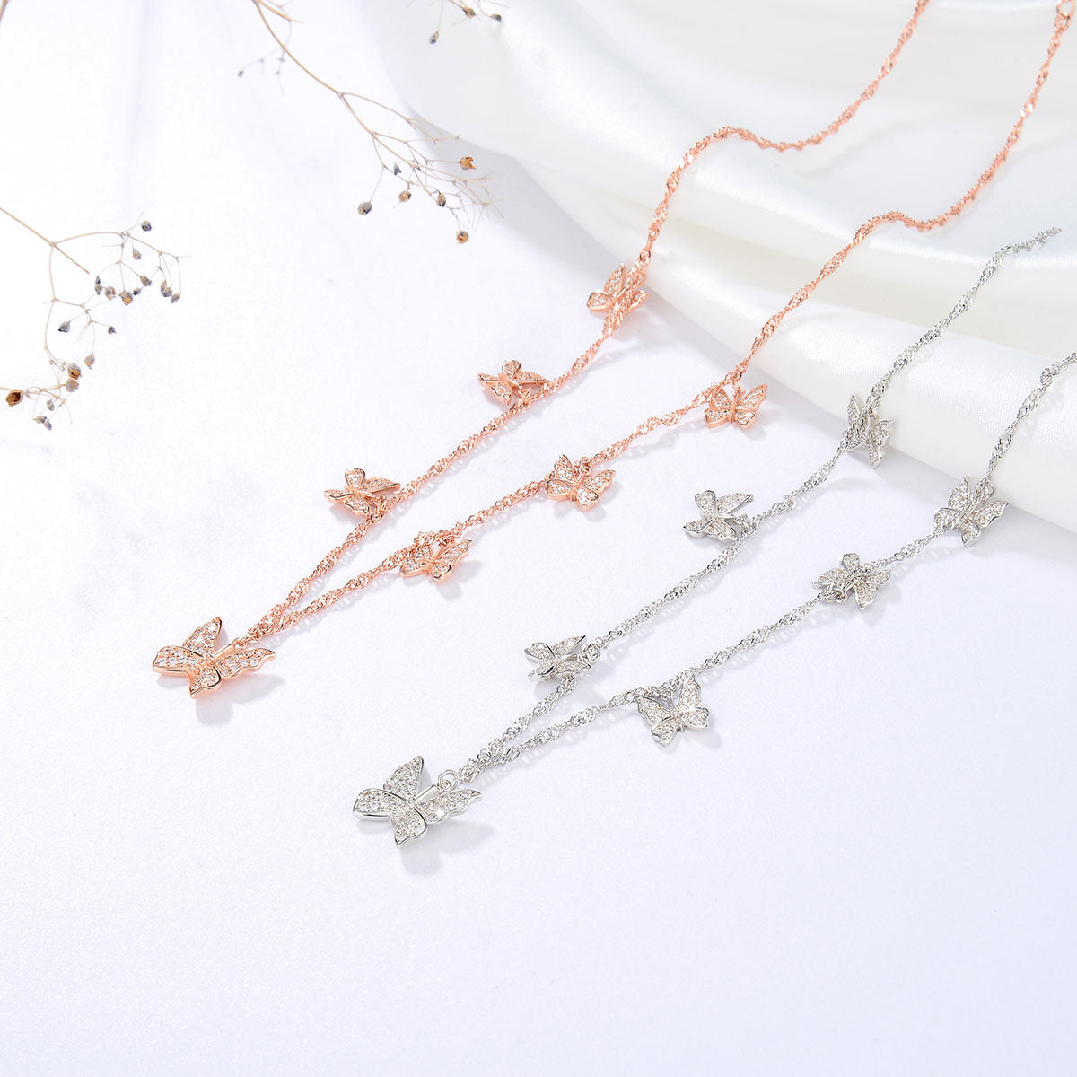 Brilliant Butterfly Choker Necklace