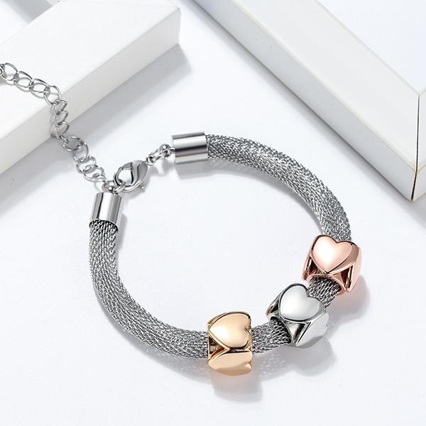 Heart Cube Charms Bracelet