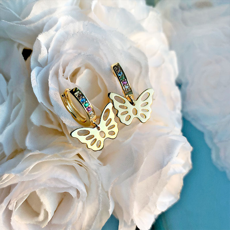 Butterfly Kisses Mini Hoop Earrings