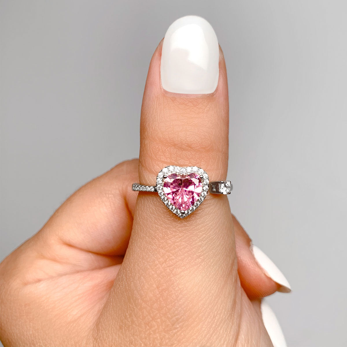 Sweetest Love Pink Heart Ring LED Gift Set