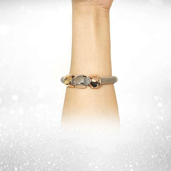 2 Sets of Cube Charms Metal Bracelet