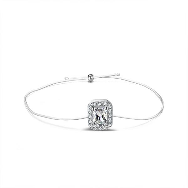 Spellbound Sterling Silver Emerald Halo Bracelet