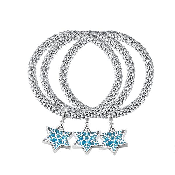 Starburst Snowflake Popcorn Charm Bracelets