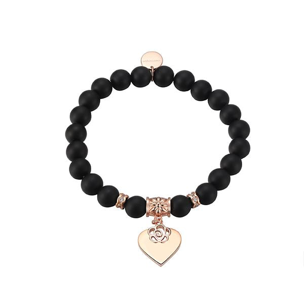 3 Sets of Black Rose Beaded Bracelet