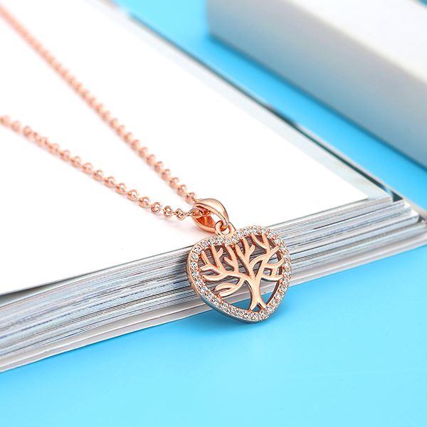 Tree Of Life Mini Heart Pendant Necklace