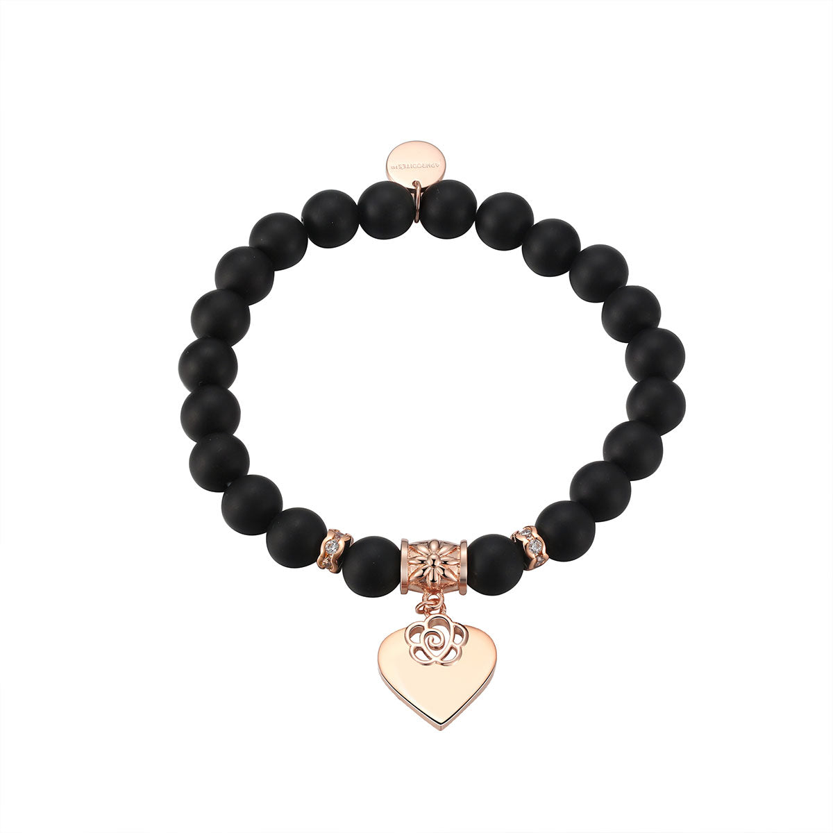 Black Rose Beaded Bracelet