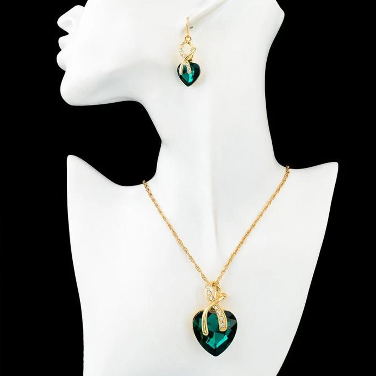 Wishful Heart Necklace and Earrings Set