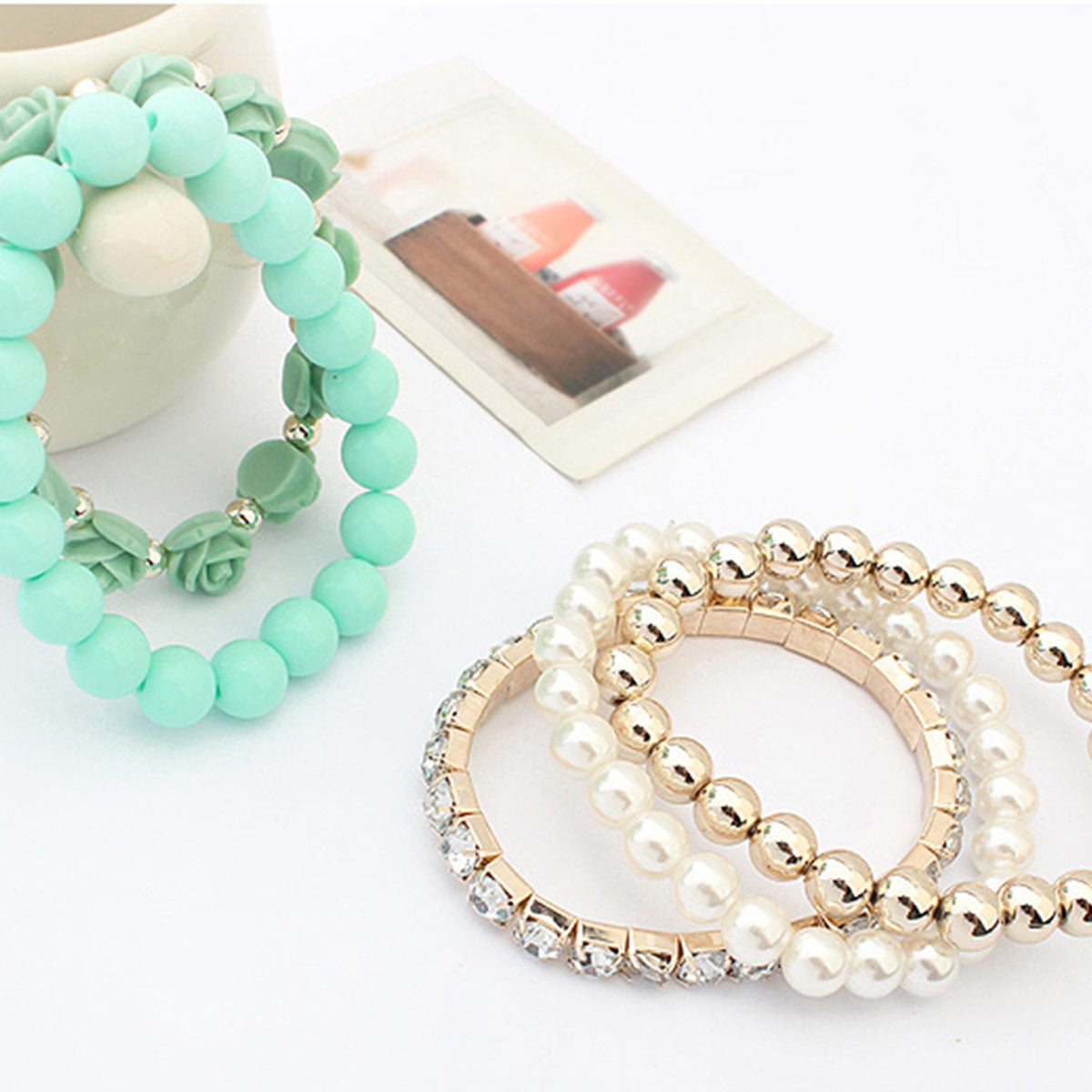 Pastel Beauty Bracelets Stack