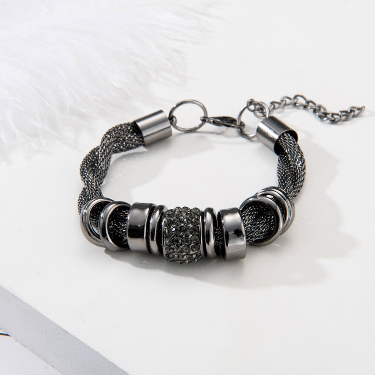 Entwined Black Metal Bracelet
