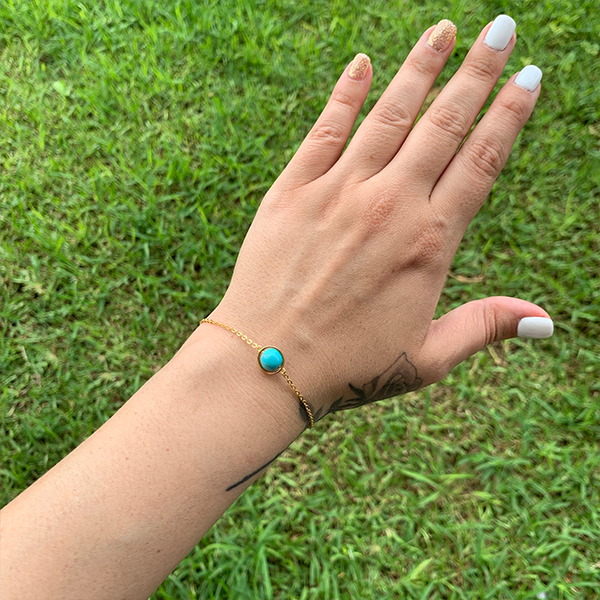 3 Sets of Golden Strand Turquoise Bracelet